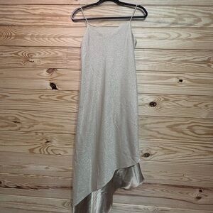 Elegant Gold Asymmetrical Dress